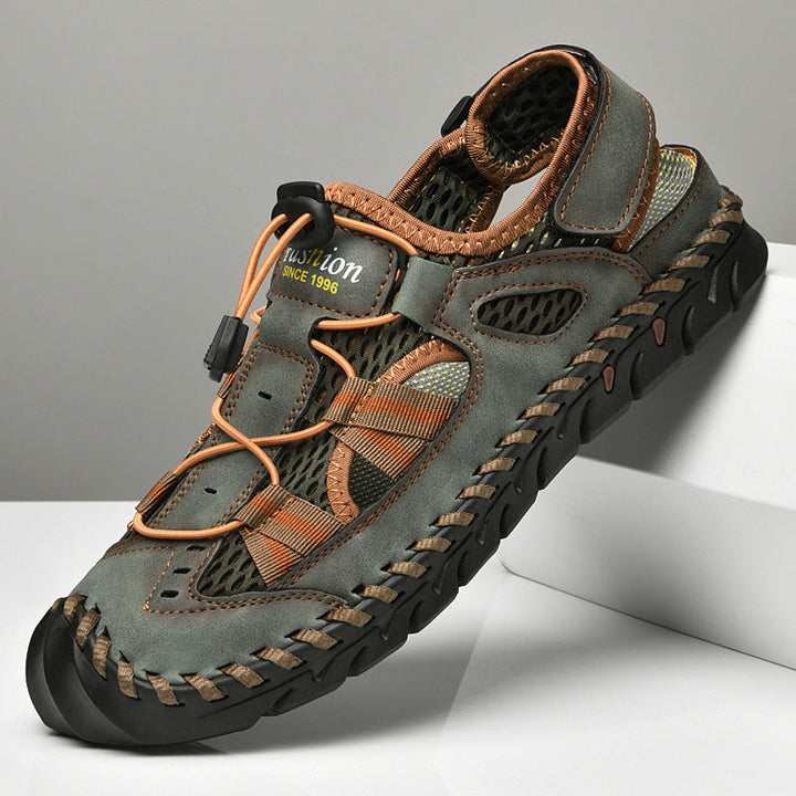 Herren Wasserdichte und atmungsaktive Outdoor-Sandalen mit flexiblem Kordelzug Drune