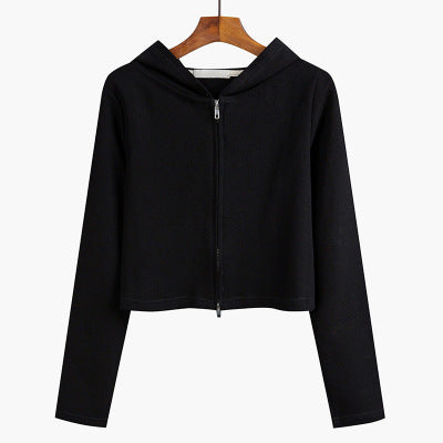 Damen Cropped Zip-Up Hoodie mit modernem Design Drune