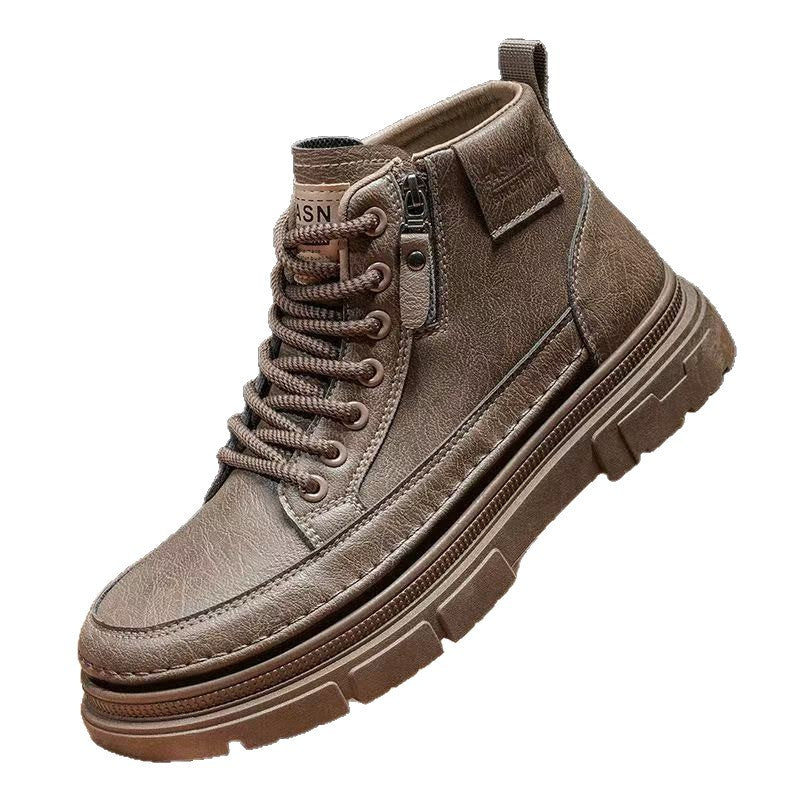 Herren Chunky-Boots mit Reißverschluss, gepolstertem Schaft und profilierter Sohle Drune