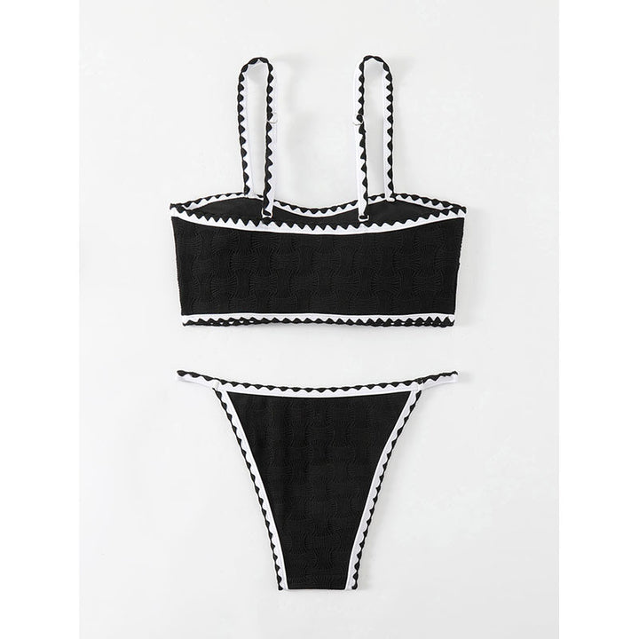 Damen Bikiniset mit modischem Texturmuster Drune