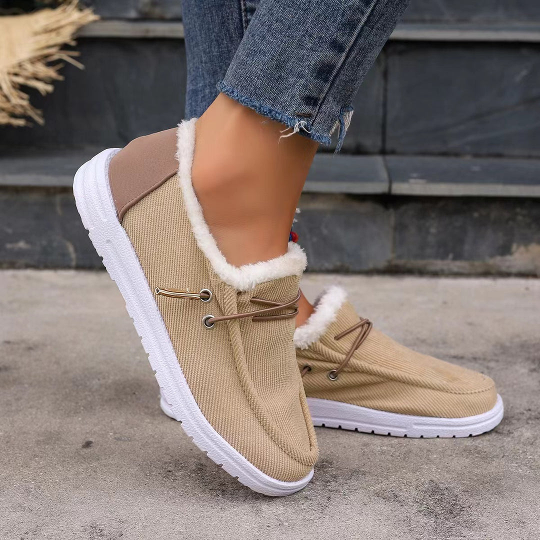Damen warme und bequeme Slipper mit Futter und rutschfester Sohle Drune
