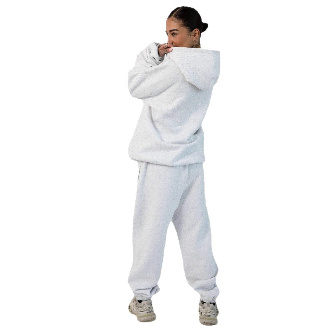 Damen nan lässige Sweatpants mit hohem Bund, seitlichen Eingrifftaschen und elastischen Bündchen Drune