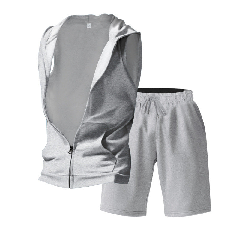Herren Sportlicher Hoodie und Shorts Set Drune