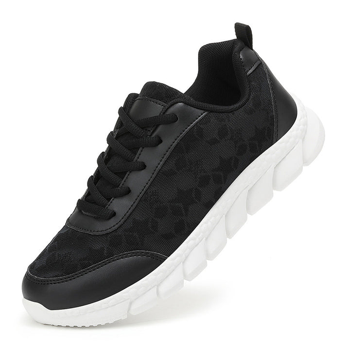 Damen nan Netz-Sneaker mit floralem Durchbruchmuster, flexibler Segmentsohle und gepolstertem Fersenkragen Drune
