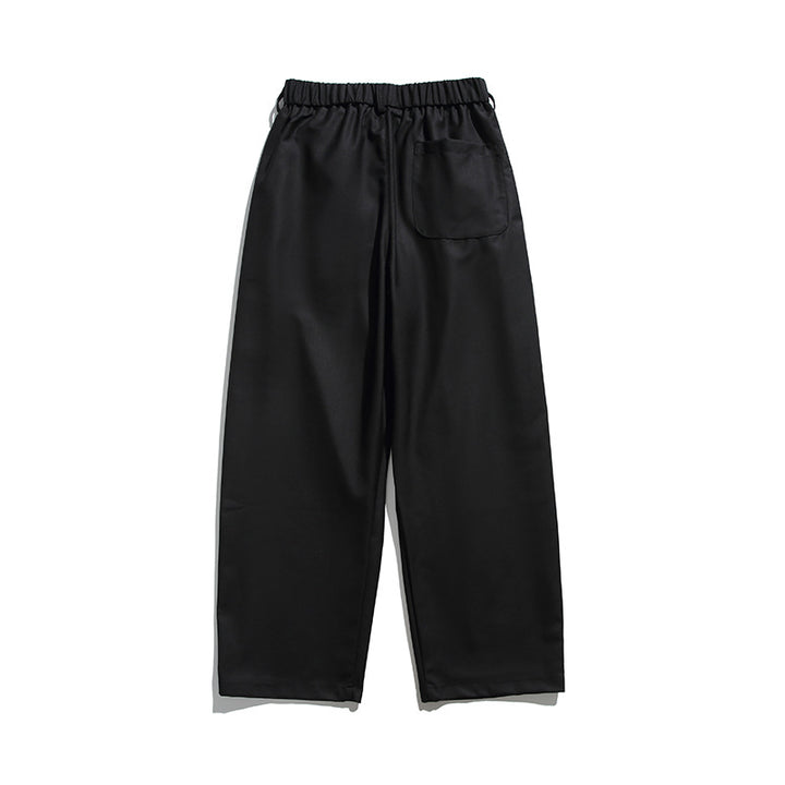 Herren Weite Bundfalten-Hose mit elastischem Tunnelzugbund und Cropped-Schnitt Drune