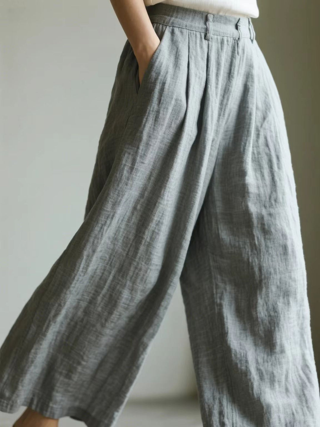 Damen Lockere Leinenhose Drune