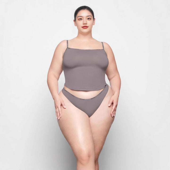 Damen verstellbare Träger Basic Top Drune