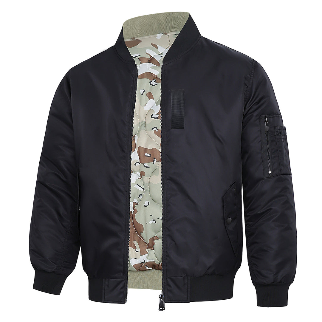 Herren  Classic Pilot Bomberjacke mit Utility-Ärmeltasche und gestepptem Futter Drune