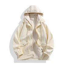 Damen Modische Überziejacke mit Kapuze Drune