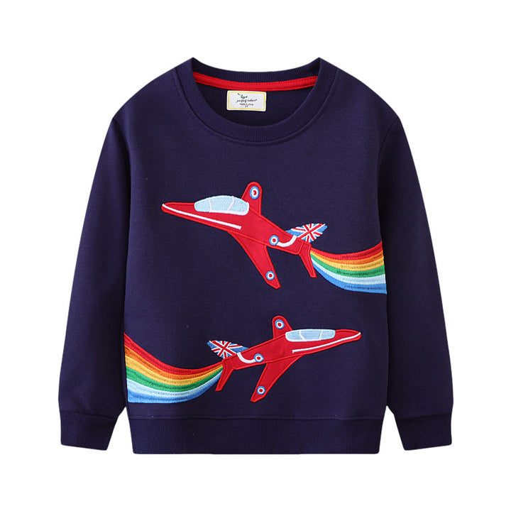Jungen Sweatshirt mit aufregendem Flugzeug-Design Drune