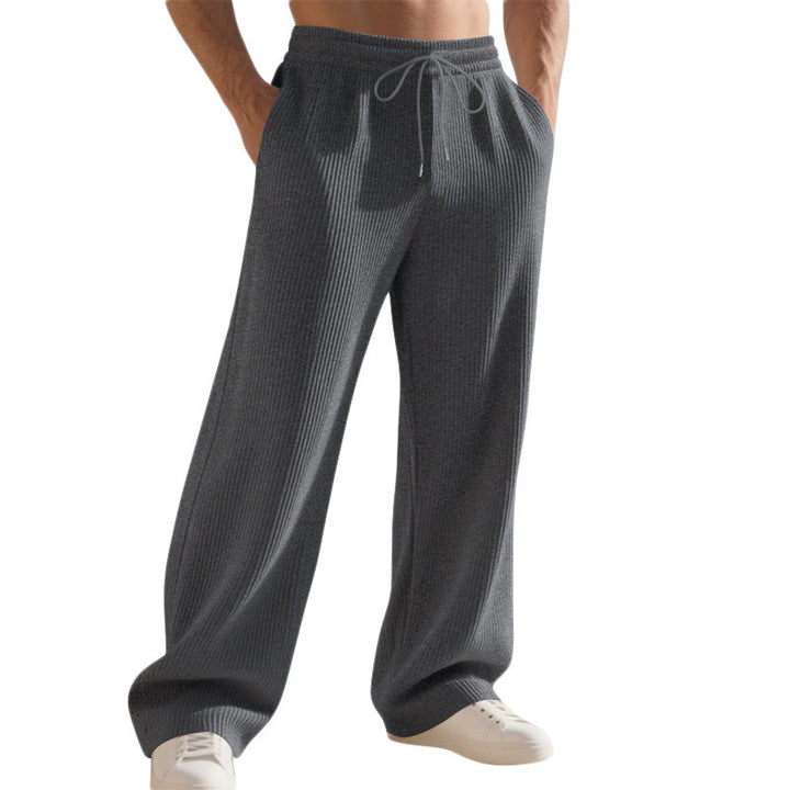 Herren Relaxed-Fit Strick-Jogginghose mit feiner Rippstruktur Drune
