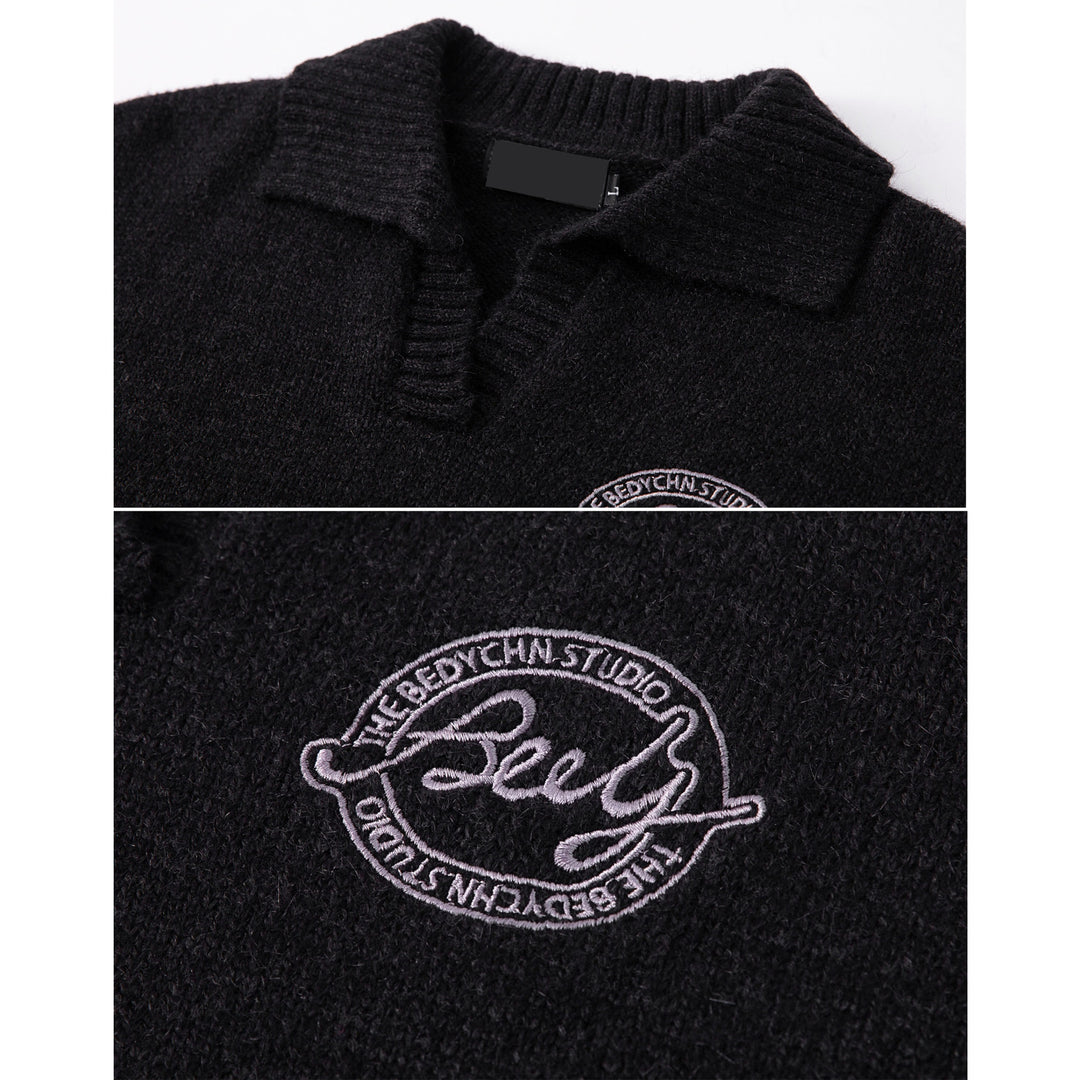 Damen Modischer Grobstrickpullover mit V-Ausschnitt Drune