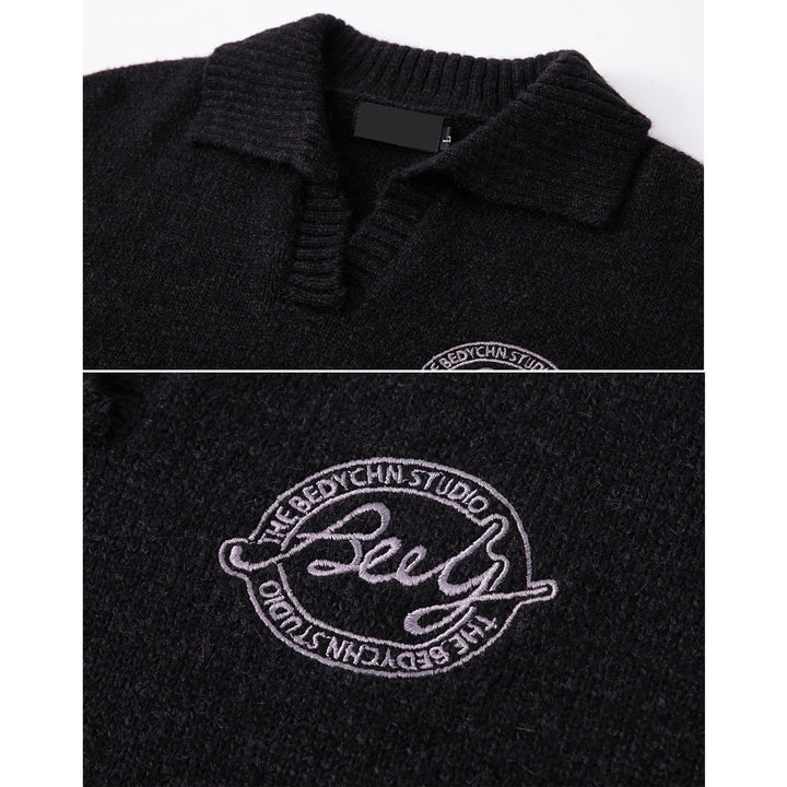 Damen Modischer Grobstrickpullover mit V-Ausschnitt Drune