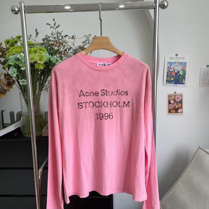 Herren Langarm-Shirt mit Logo‑Print und Rundhalsausschnitt Drune