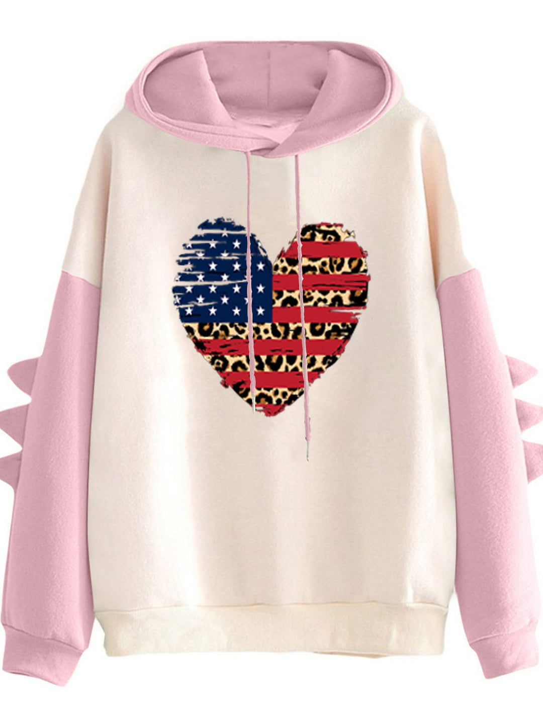 Damen Hoodie mit einzigartigem Herzdesign und trendigen Details Drune