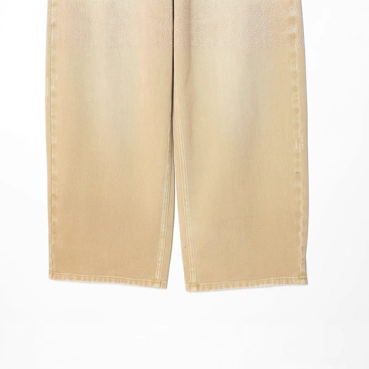 Damen 10+ hochtaillierte weite Culotte-Jeans mit lässiger Used-Optik und gekürztem Bein Drune