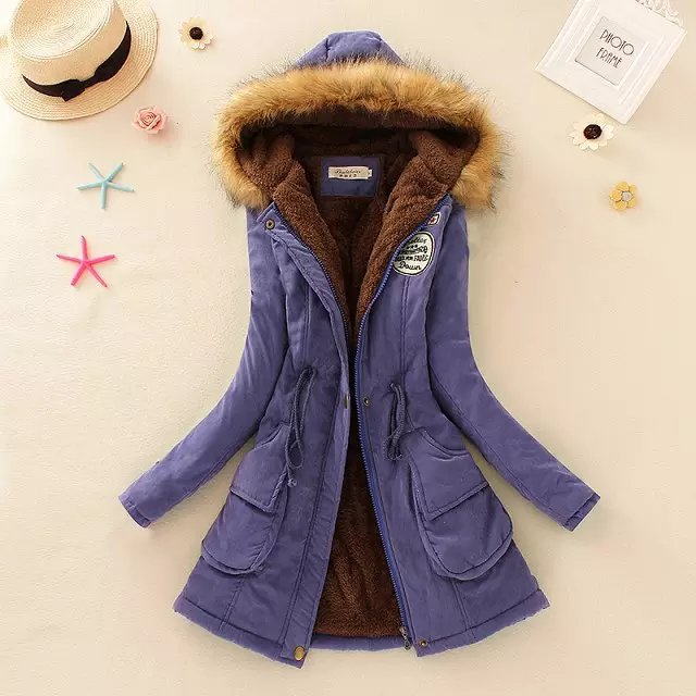 Damen nan wattierter Parka mit Teddyfutter, taillierendem Tunnelzug und abnehmbarem Kunstfellbesatz Drune