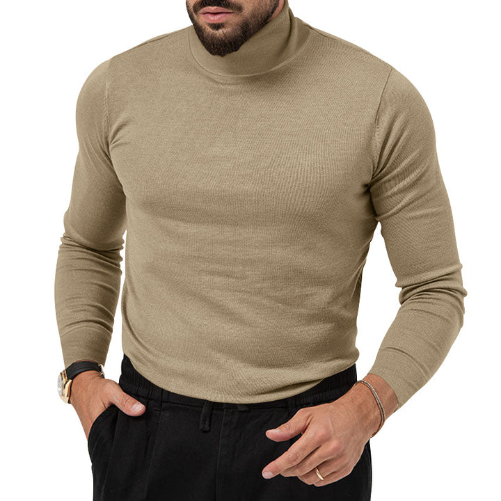 Herren nan Slim-Fit Rollkragenpullover Feinstrick mit Stretch, schmaler Silhouette und gerippten Bündchen Drune