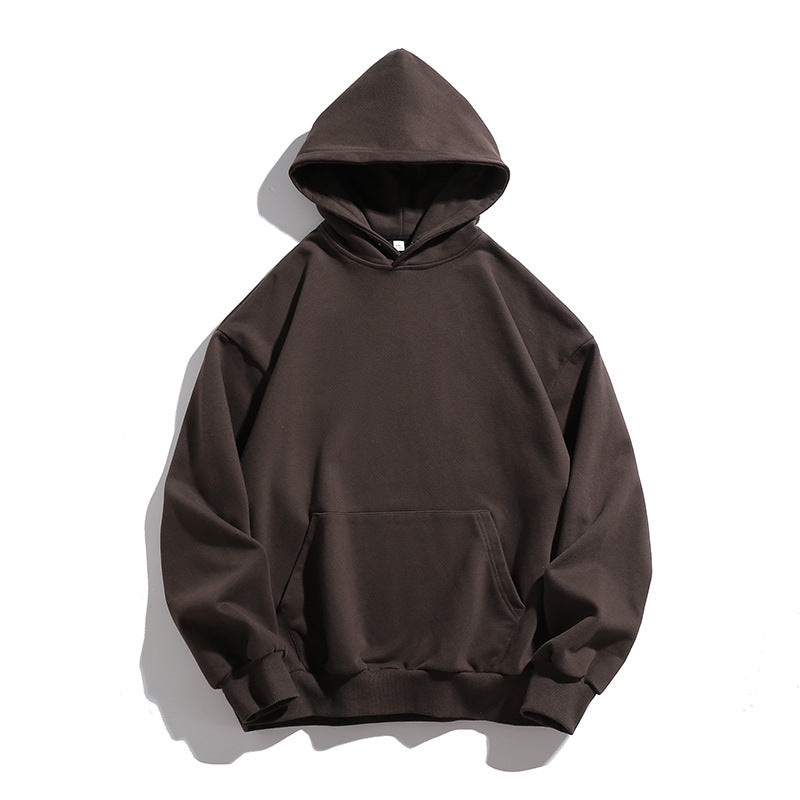 Unisex Oversize Kapuzenpullover aus schwerer Sweatqualität mit Kängurutasche und geripptem Saum Drune