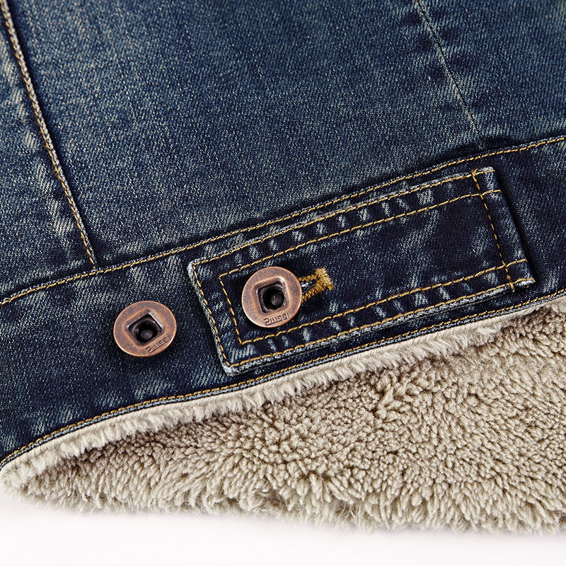 Herren Denimjacke mit Teddyfutter Drune