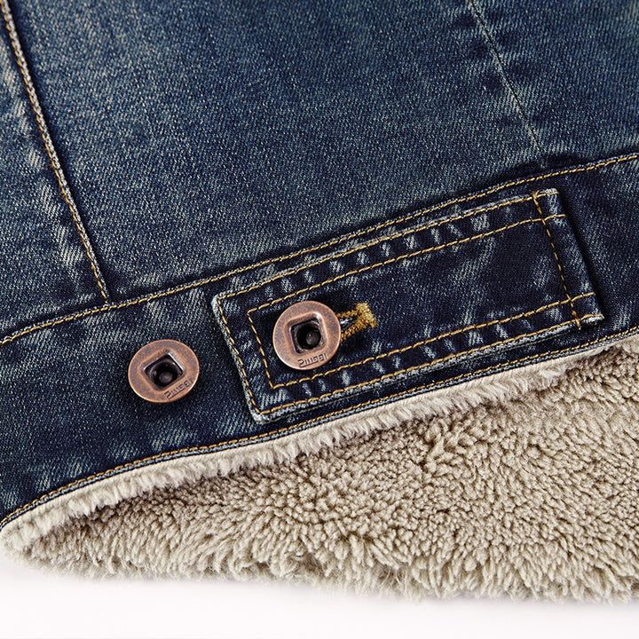 Herren Denimjacke mit Teddyfutter Drune