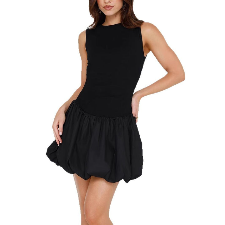 Damen asymmetrisches Ballonkleid Drune