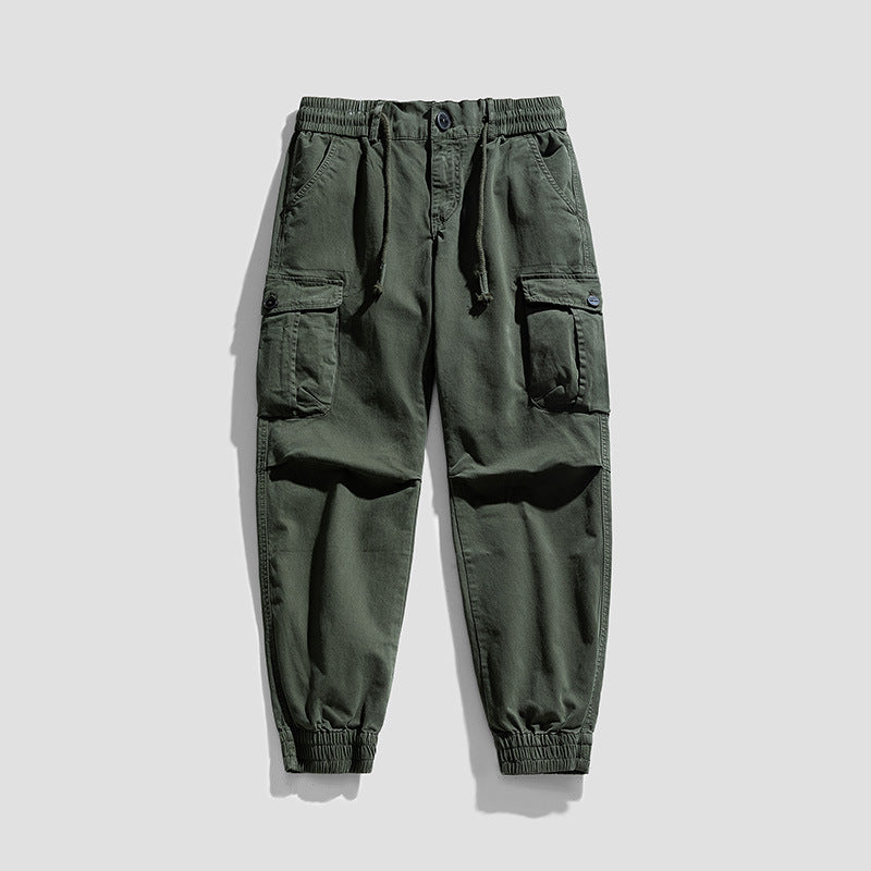 Herren Urbane Utility-Cargo-Jogger mit elastischem Komfortbund, Tunnelzug und Klapp‑Mehrfachtaschen Drune