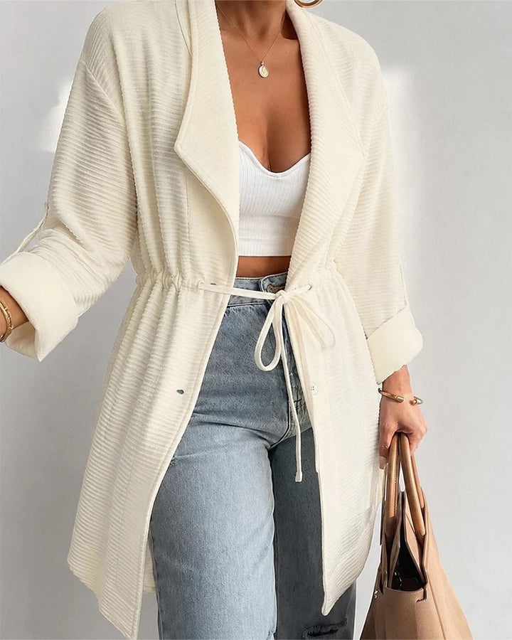 Damen Lässige und elegante Longcardigan Drune