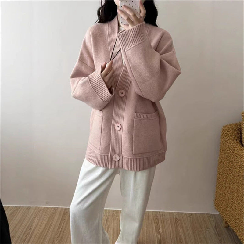 Damen gemütlicher Strickcardigan Drune