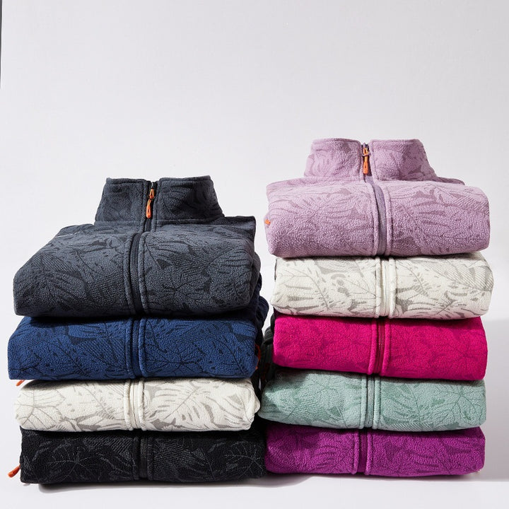 Damen Fleecejacke mit floralem Muster Drune
