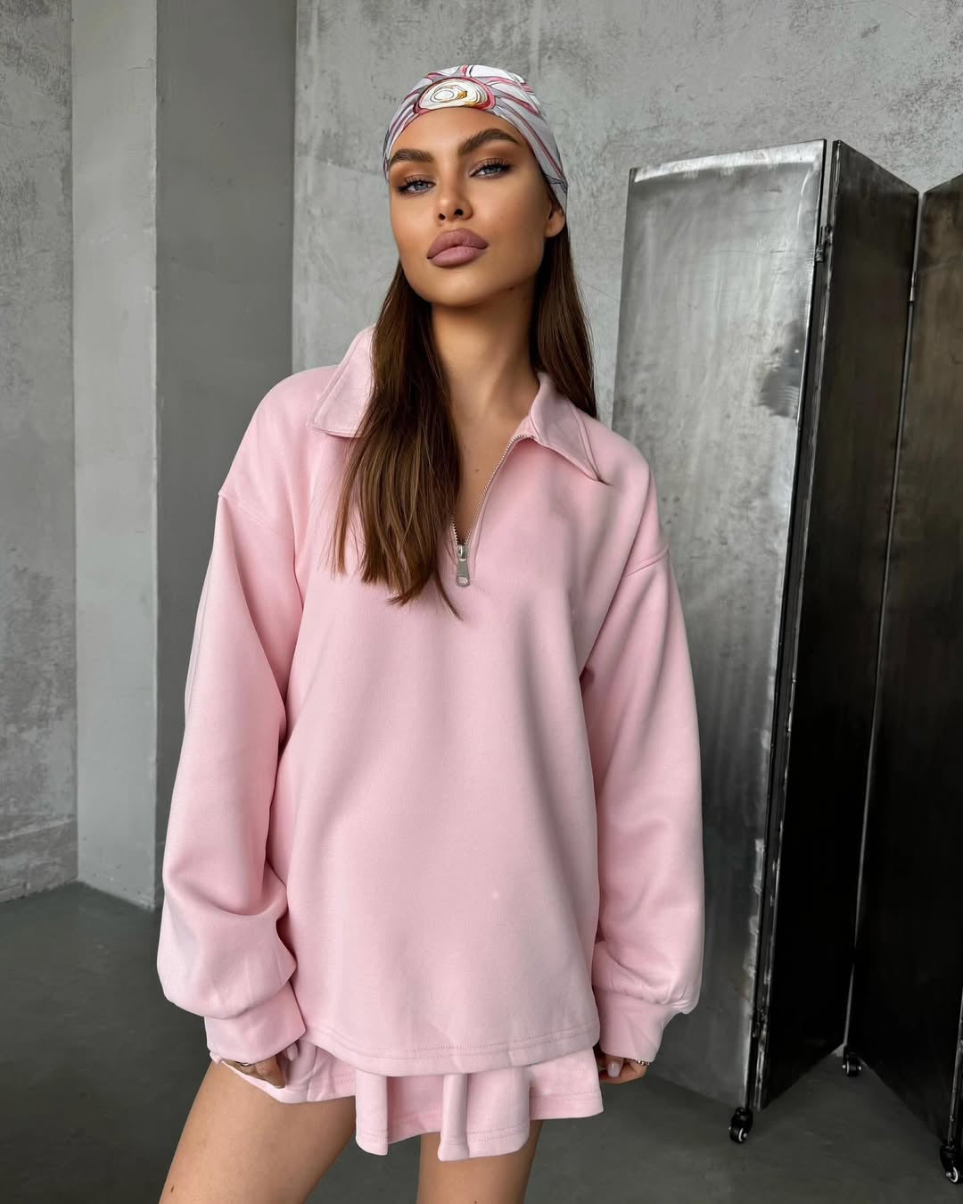 Damen sportlicher Pullover mit Reißverschluss Drune