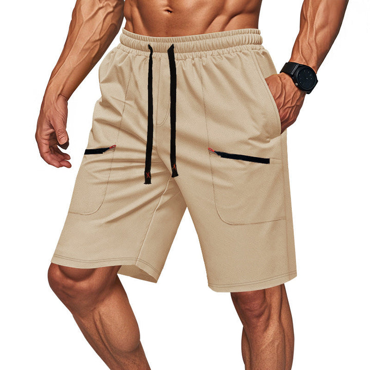 Herren Sportliche Shorts mit vielseitigen Taschen und elastischem Bund Drune