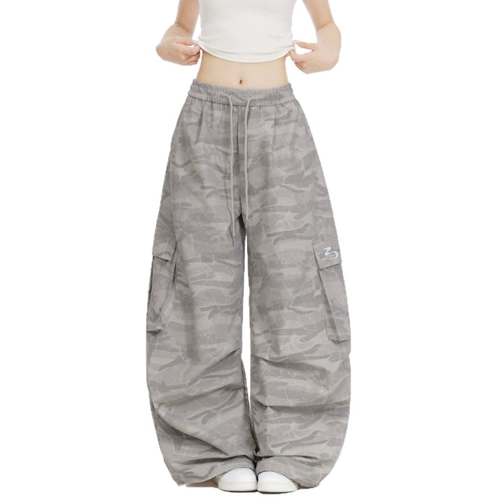 Damen Lässige Cargo-Hose im Camouflage-Design Drune