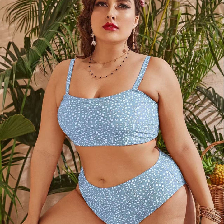 Damen Hochgeschnittener Bikini mit verspieltem Punktedesign Drune