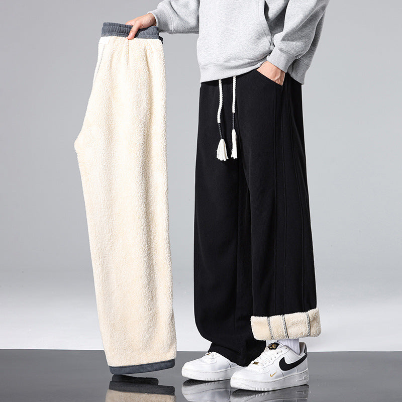 Herren Plüschige und Bequeme Freizeithose