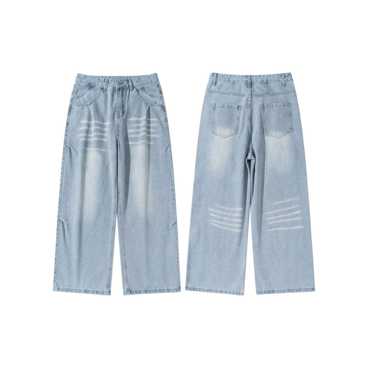 Damen Hochtaillierte weite Cropped-Jeans mit Bundfalten und Utility-Taschen Drune