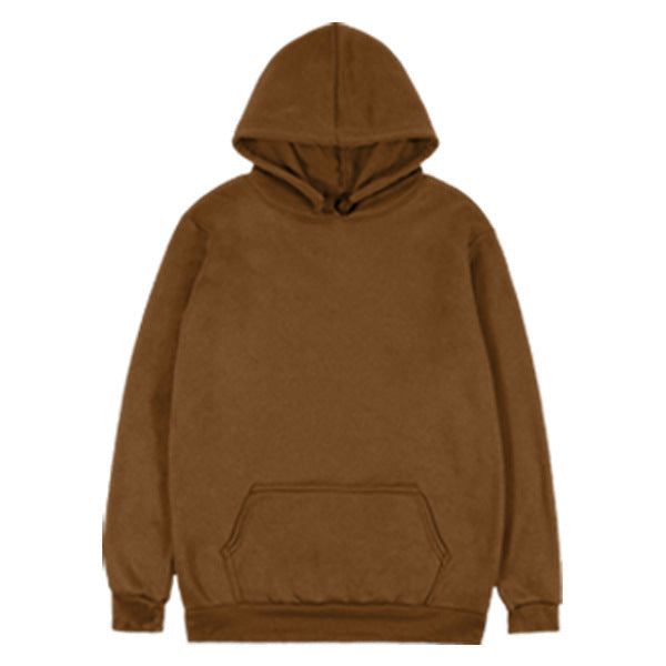 Unisex schlichter Kapuzenpullover mit Kängurutasche, gerippten Bündchen und relaxed Fit Drune