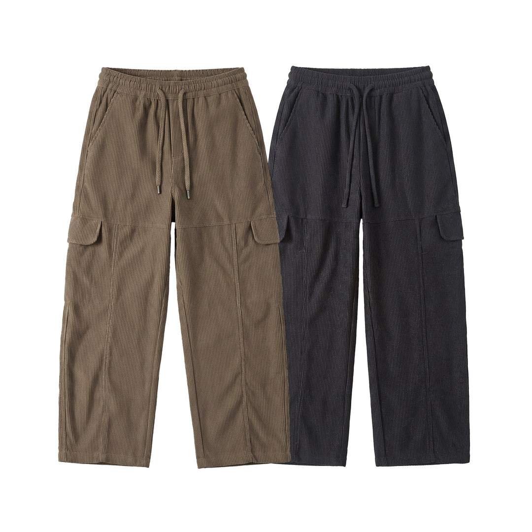 Damen Culotte-Cargo-Shorts aus Cord mit hohem Bund und Kordelzug Drune