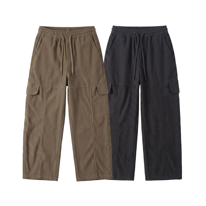 Damen Culotte-Cargo-Shorts aus Cord mit hohem Bund und Kordelzug Drune