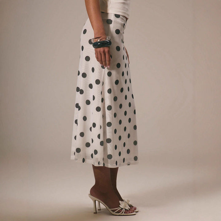 Damen Eleganter Maxirock mit Punkten Drune