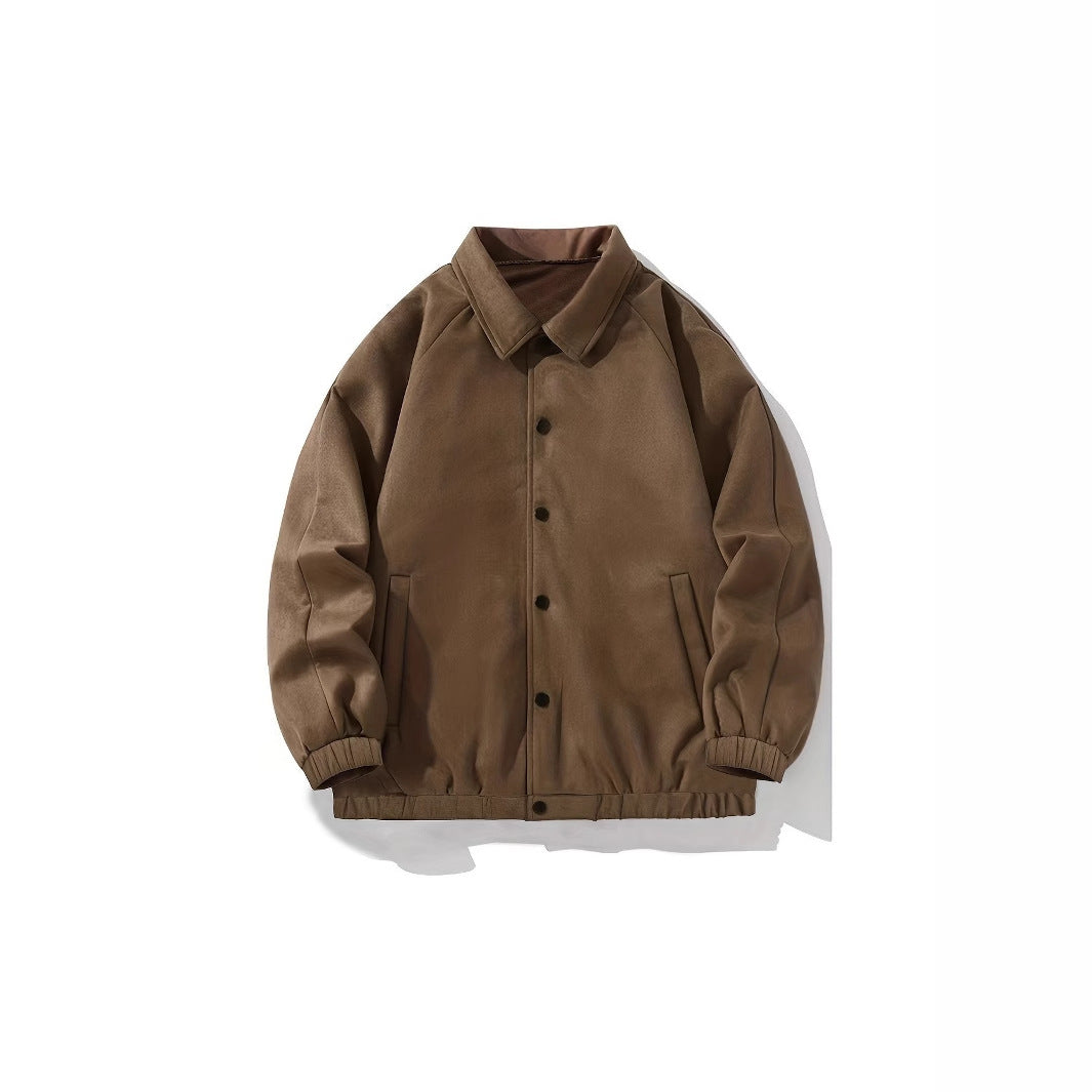 Herren Oversized Coachjacke aus Mikrofaser mit Druckknopfverschluss Drune