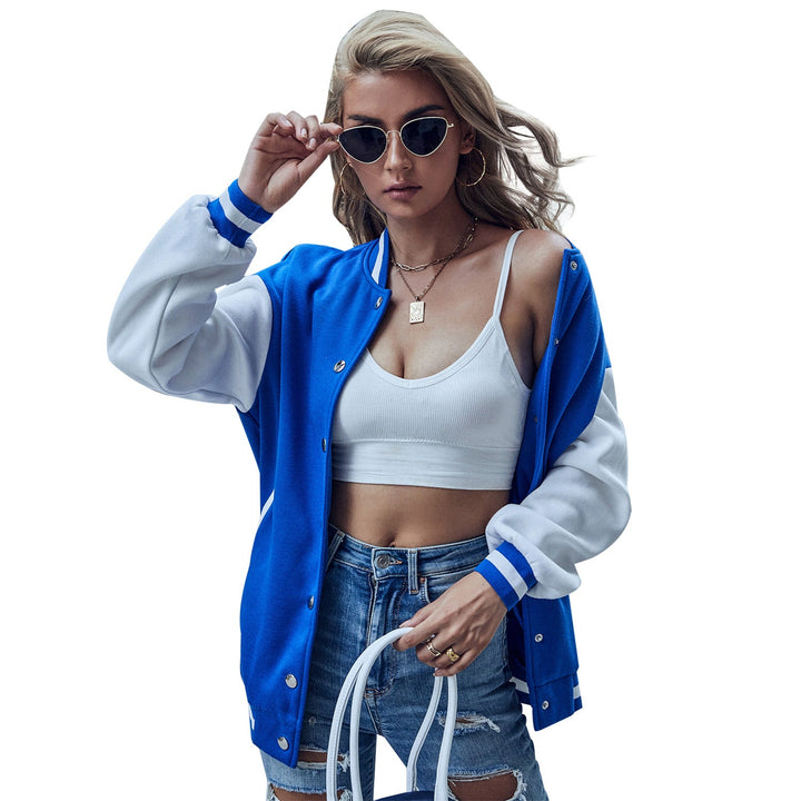 Damen Collegejacke im sportlichen Look mit kontrastierendem Farbdesign Drune