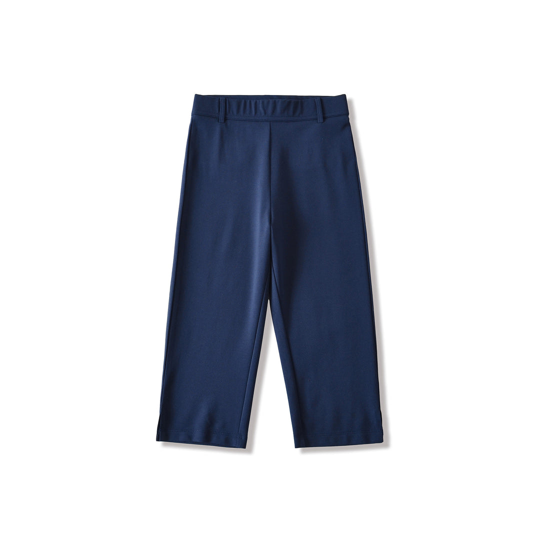 Damen Capri-Stretchhose mit hohem Bund, schmaler Silhouette und Bein-Schlitz Drune