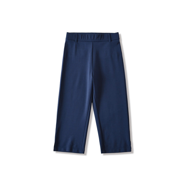 Damen Capri-Stretchhose mit hohem Bund, schmaler Silhouette und Bein-Schlitz Drune