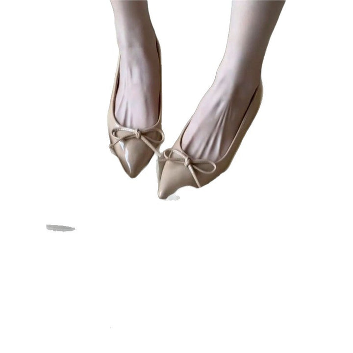Damen Spitz zulaufende Ballerina-Slipper mit kleinem Keilabsatz Drune