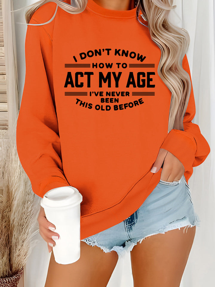 Damen Sweatshirt mit humorvollem Aufdruck und lässigem Schnitt Drune