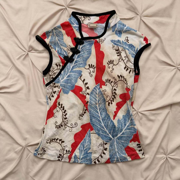Damen Chinesisches Dekorativ-T-Shirt Drune