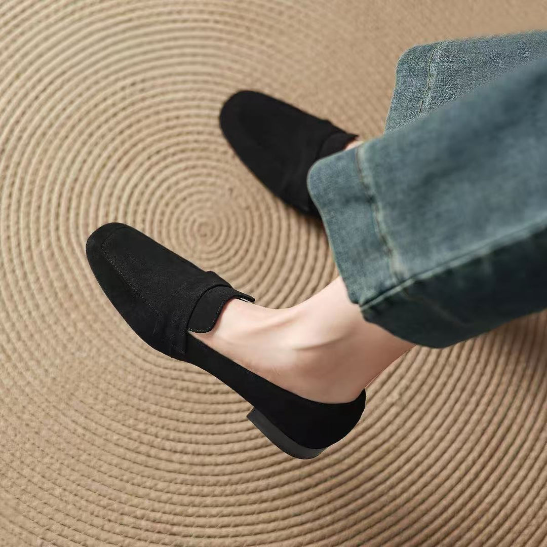 Damen Elegante Mokassins aus Veloursleder Drune