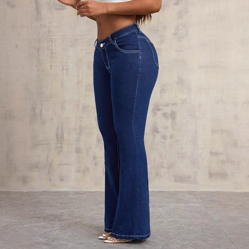 Damen Flared High-Waist Jeans Drune
