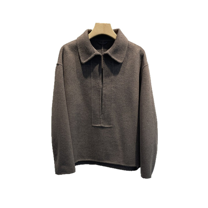 Damen Stylischer Halbzip Pullover Drune
